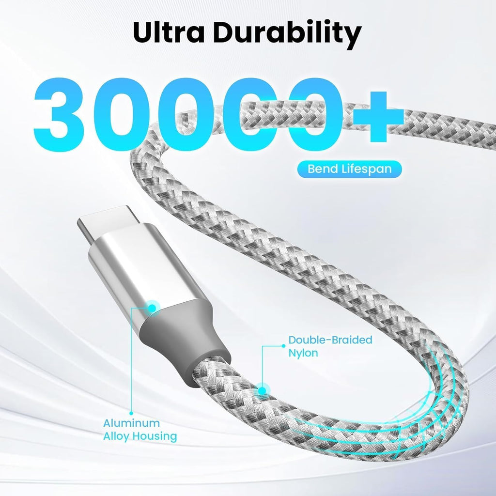 USB C to USB C Cable 10ft 3 Pack 60W Fast Charging Long Charger Cord