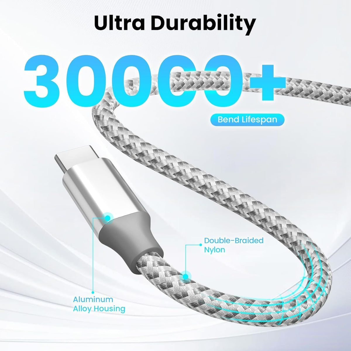 USB C to USB C Cable 10ft 3 Pack 60W Fast Charging Long Charger Cord